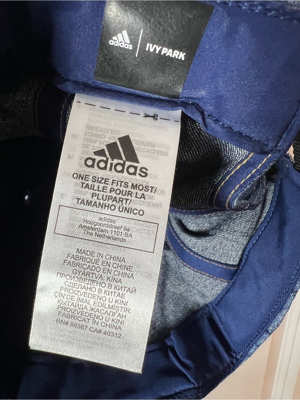 [IVY PARK Adidas] Denim Logo Cap - Blue Pattern - Picture 3 of 5
